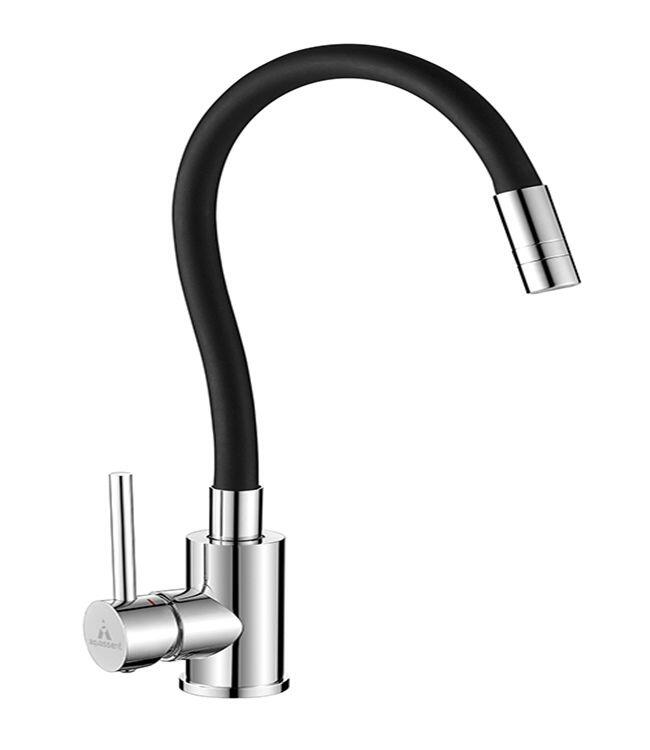 grifo flexible cocina negro alaska